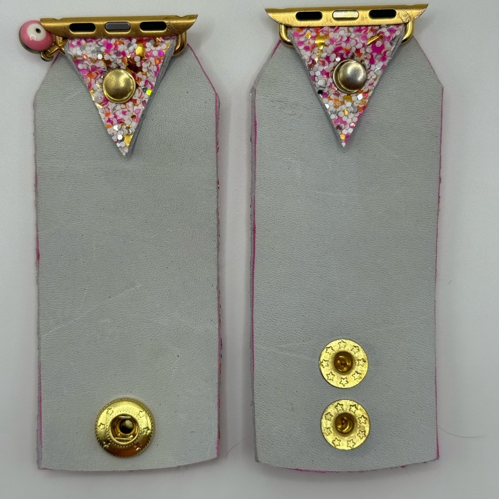 Watch Me Creations Pink Confetti Glitter Apple Watch Band - Picture 3 of 4